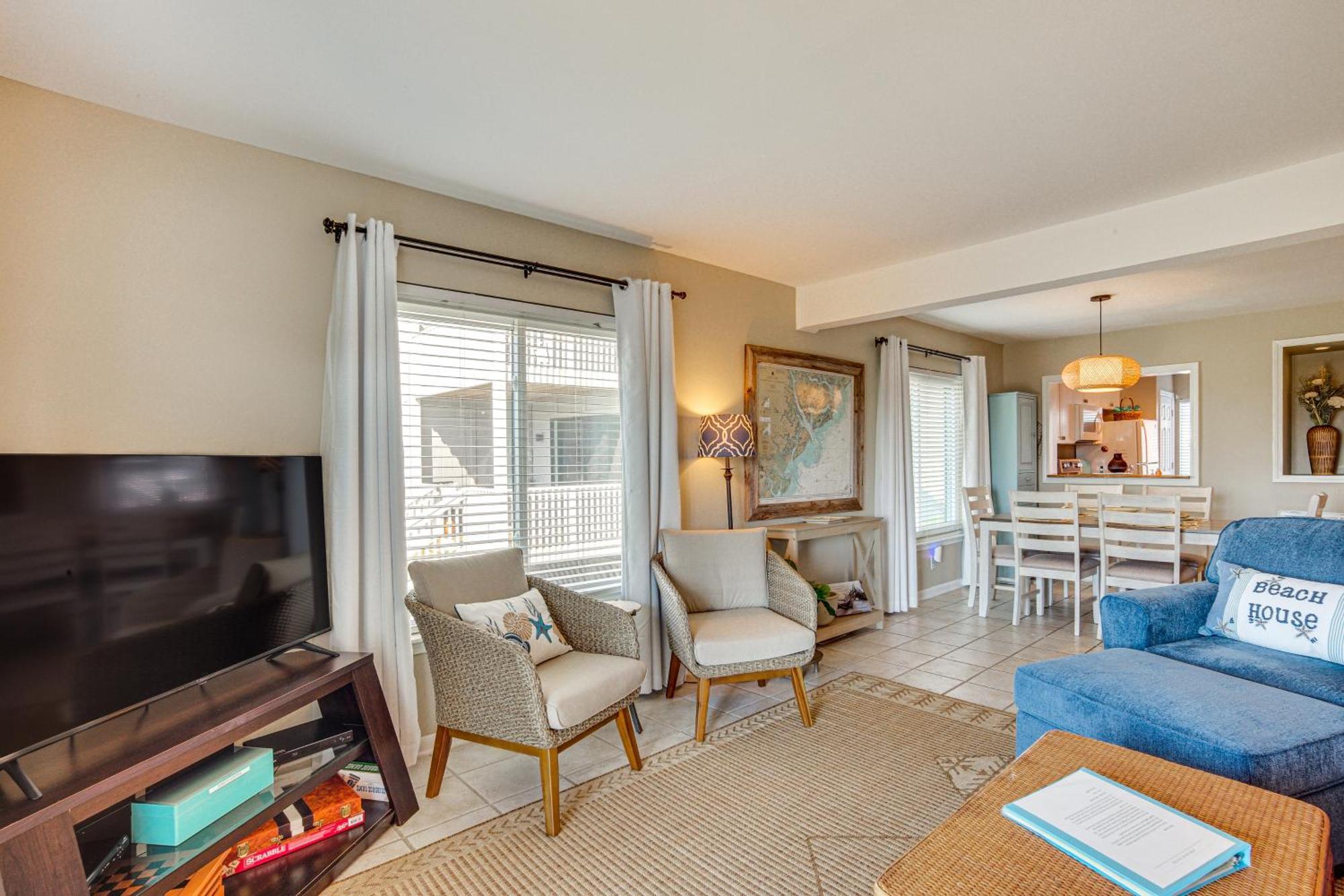 Harbor Island Condo With Deck - Steps To Beach! Oceanmarsh Subdivision Exterior foto