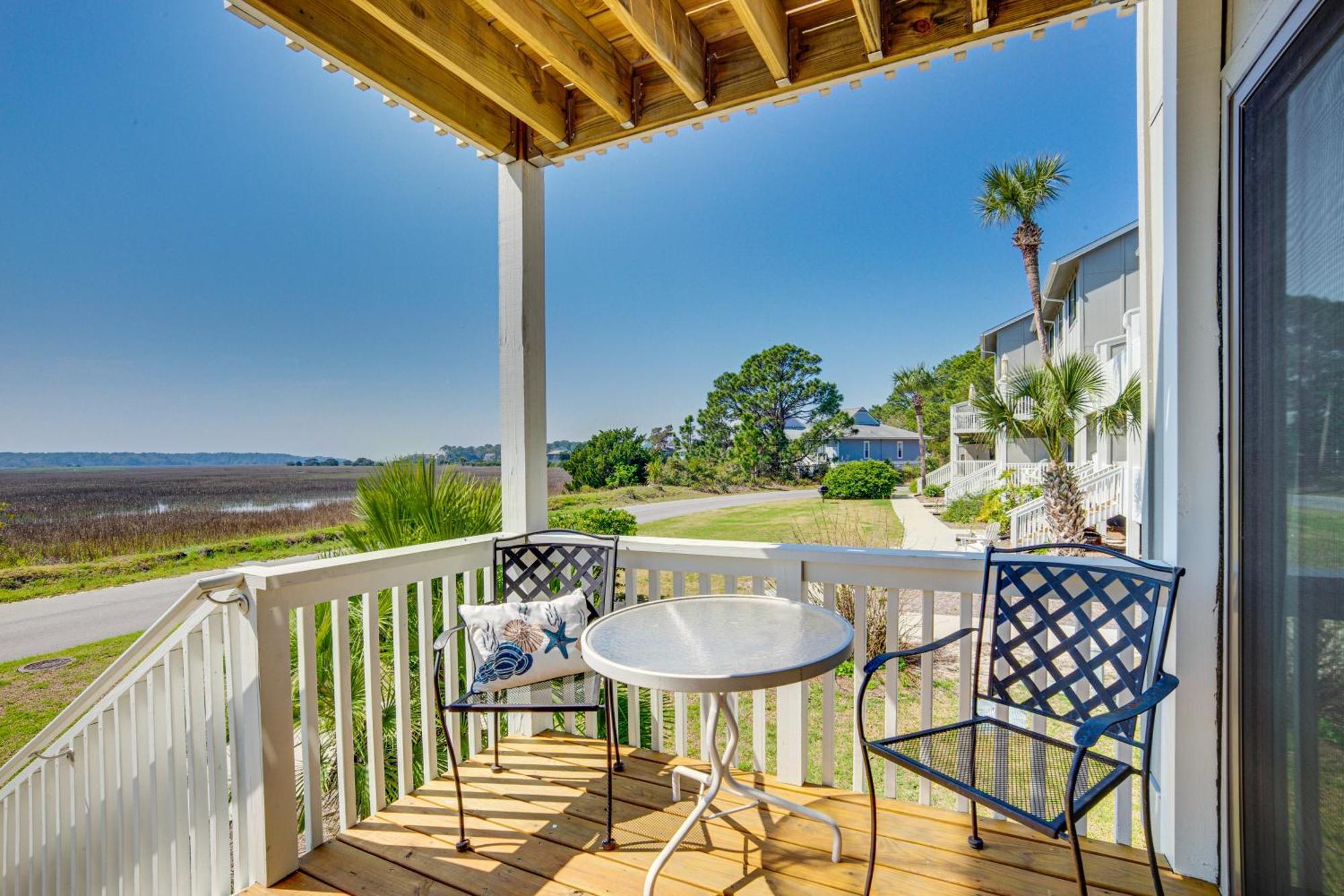 Harbor Island Condo With Deck - Steps To Beach! Oceanmarsh Subdivision Exterior foto